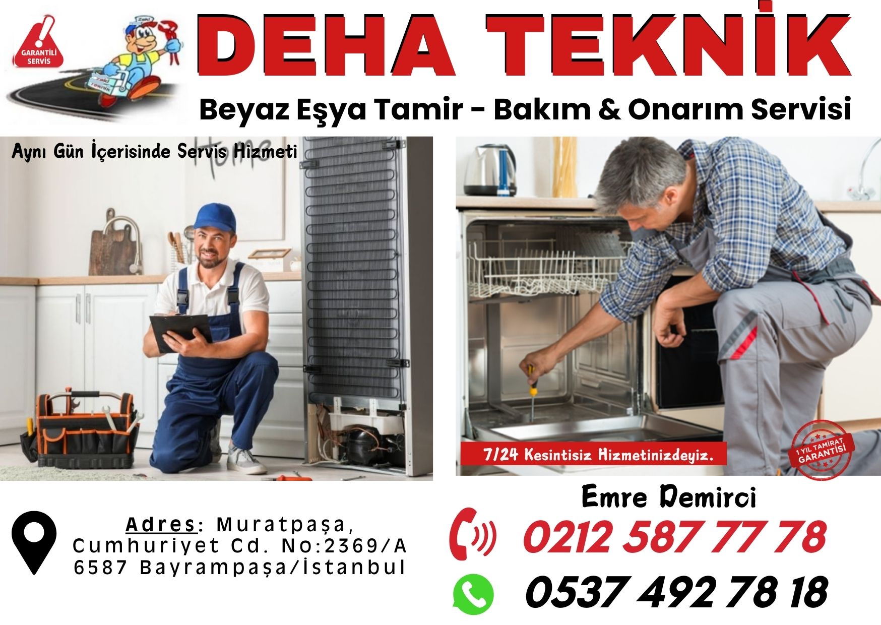  Bayrampaşa Beyaz Eşya Servisi